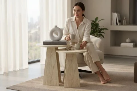 Norty Zigon Sehpa Traverten Norty Zigon Sehpa Traverten