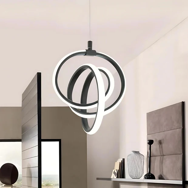 Emily Siyah Modern Sarkıt Led Avize Beyaz Işık Salon Mutfak Oda Hol Ledli Avize Emily Siyah Modern Sarkıt Led Avize Beyaz Işık Salon Mutfak Oda Hol Ledli Avize