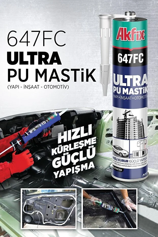 Akfix Güçlü Tutunmalı PU Mastik Su ve Hava Geçirmez Yüksek Silikon 280ml (Beyaz) Akfix Güçlü Tutunmalı PU Mastik Su ve Hava Geçirmez Yüksek Silikon 280ml (Beyaz)