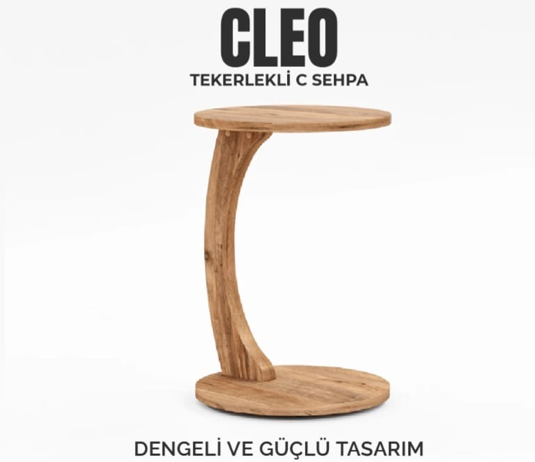 CLEO Tekerlekli C Sehpa CLEO Tekerlekli C Sehpa