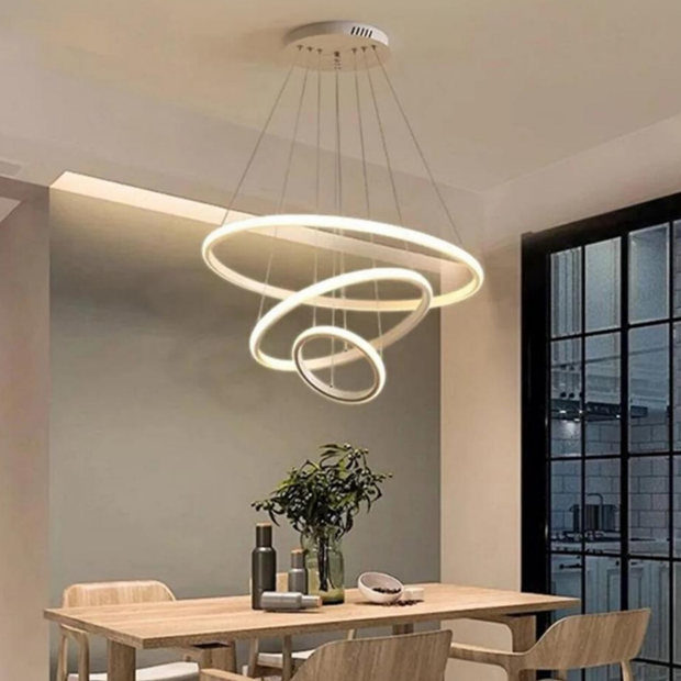 Robin 3'lü Beyaz Beyaz Ledli Modern Avize