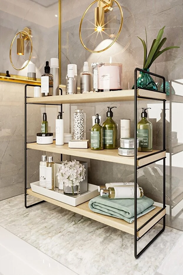 Mutfak Rafı Masaüstü Düzenleyici Organizer Banyo Rafı Çok Amaçlı Düzenleyici Tezgah Üstü Raf