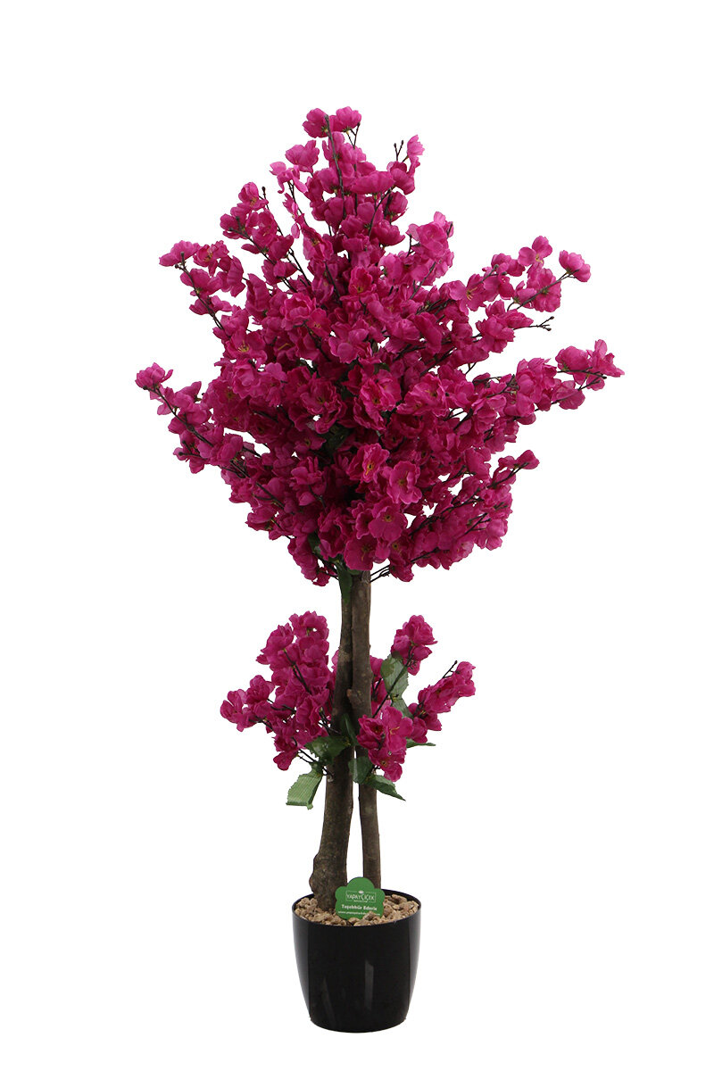 Saksıda Yapay 2 Gövdeli Bahar Dalı Ağacı 100 cm Mor Saksıda Yapay 2 Gövdeli Bahar Dalı Ağacı 100 cm Mor