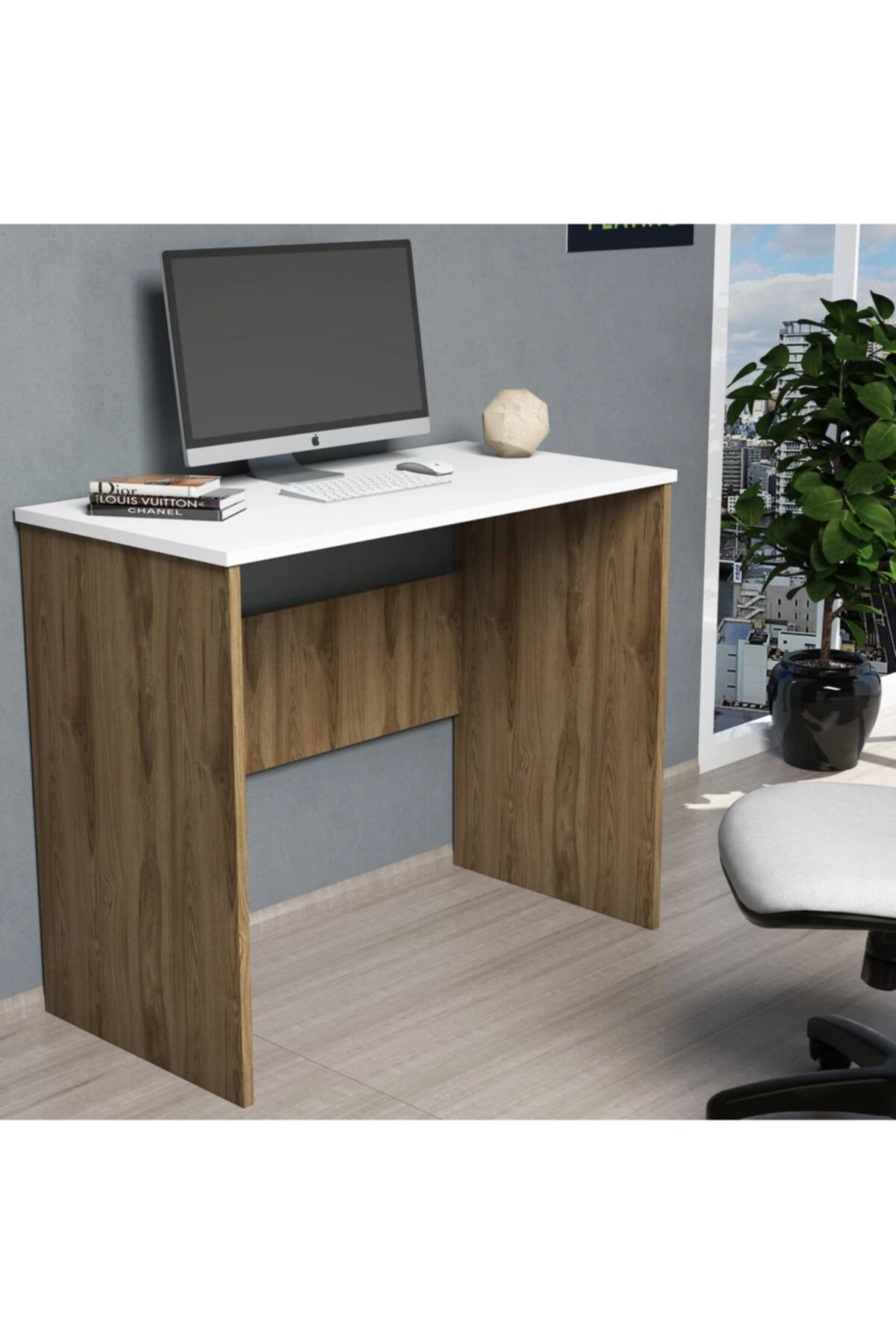 Çalışma Masası Ceviz-Beyaz