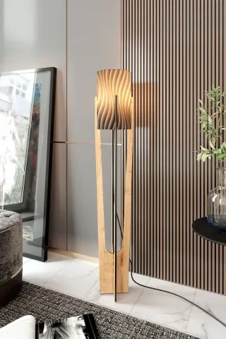 Minimalist Meşe Lambader