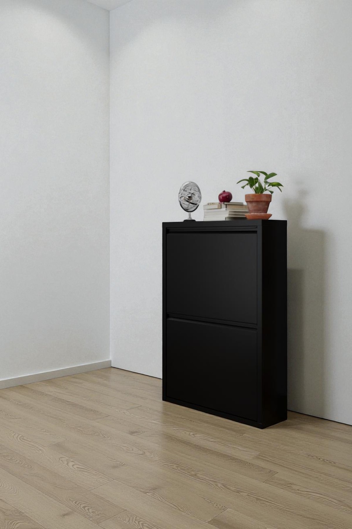 İkili Metal Ayakkabılık Siyah İkili Metal Ayakkabılık Siyah