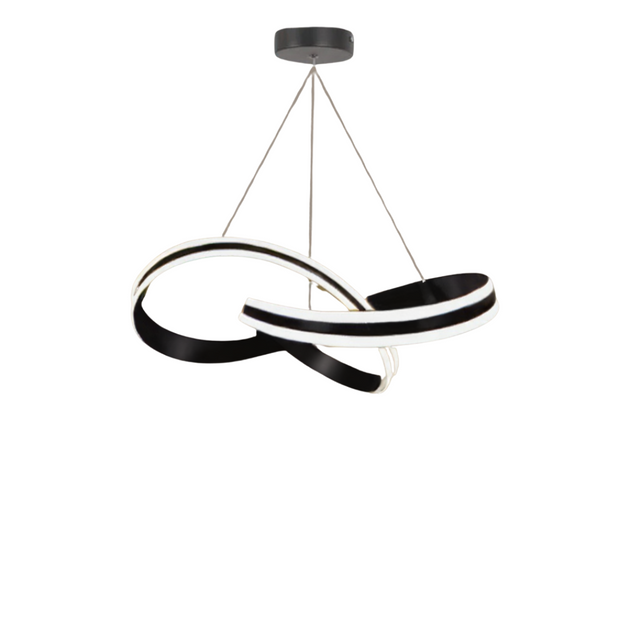 Astera Siyah Kumandalı 3 Renk Ledli Modern Özel Tasarım Sarkıt Led Avize