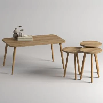 Soul Sehpa Seti Meşe Soul Sehpa Seti Meşe