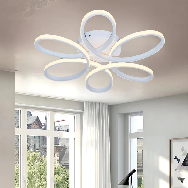 Linup Modern Beyaz Plafonyer Tavana Sıfır Beyaz Işık Salon Mutfak Yatak Odası Led Avize