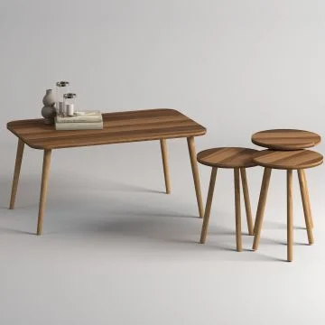 Soul Sehpa Seti Ceviz Soul Sehpa Seti Ceviz