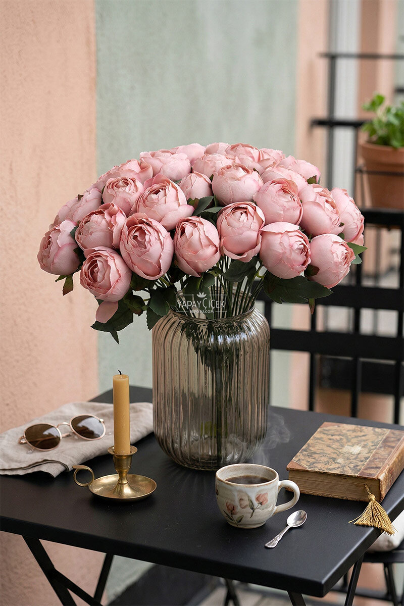 Yapay Çiçek 12li Şakayık Demeti 35 cm Gül Kurusu Yapay Çiçek 12li Şakayık Demeti 35 cm Gül Kurusu