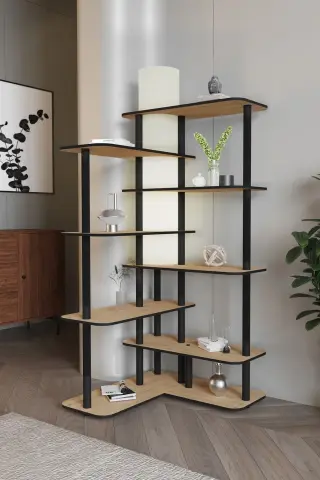 Cross Dekoratif Raflı Kitaplık Lambader Cross Dekoratif Raflı Kitaplık Lambader