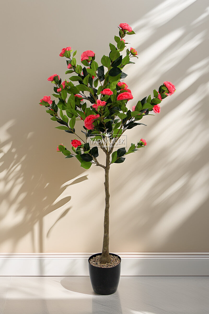 Yapay Premium Gül Ağacı 170 cm Pembe