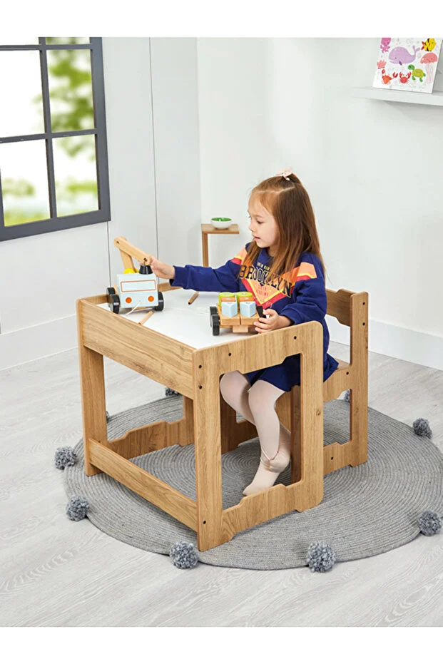 4-6 Yaş Ahşap Montessori Aktivite Oyun Çalışma Masa ve Sandalye Seti (1 masa+1 Sandalye) 4-6 Yaş Ahşap Montessori Aktivite Oyun Çalışma Masa ve Sandalye Seti (1 masa+1 Sandalye)