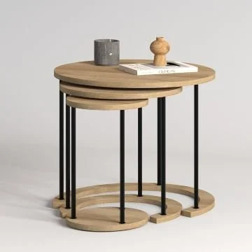 Axis 3’lü Zigon Sehpa –meşe Axis 3’lü Zigon Sehpa –meşe