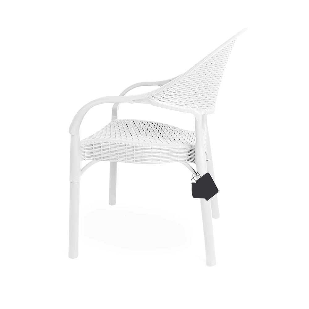 S Bambu Rattan Desenli Koltuk