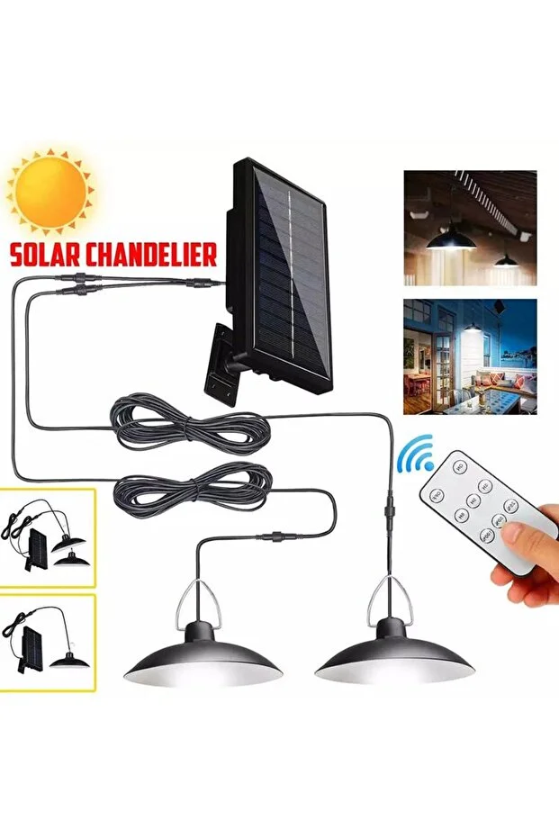 Güneş Enerjili Ev Çardak Oda Aydınlatması 2li Uzaktan Kumandalı 5500 Mah Güneş Enerjili Ev Çardak Oda Aydınlatması 2li Uzaktan Kumandalı 5500 Mah