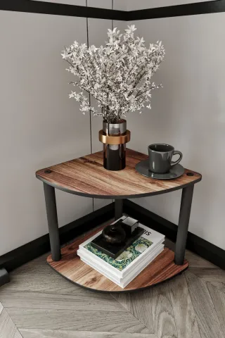 2 Katlı Dekoratif Köşe Kitaplık 2 Katlı Dekoratif Köşe Kitaplık