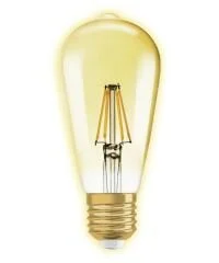 Ledolet 6W ST64 Flament Gold LED Ampul E27 – 2700K (Kırılmaz PC Gövde)