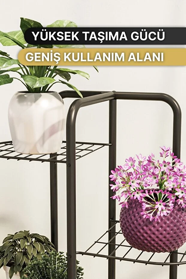 4 Katlı Metal Çiçeklik 4 Katlı Metal Çiçeklik