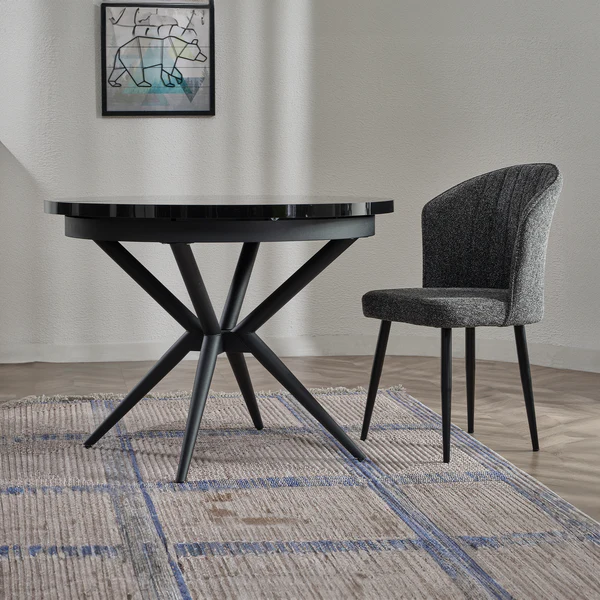 Fleksi Masa Takımı | Antrasit | Rubi Sandalye | Mensey Kumaş | 4 Sandalye Fleksi Masa Takımı | Antrasit | Rubi Sandalye | Mensey Kumaş | 4 Sandalye