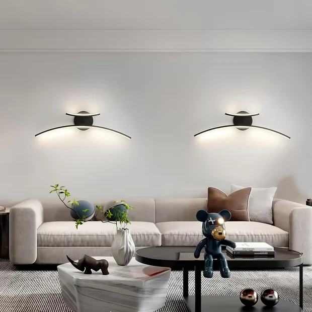 Youto Modern Siyah Dekoratif Günışığı Ledli Aplik