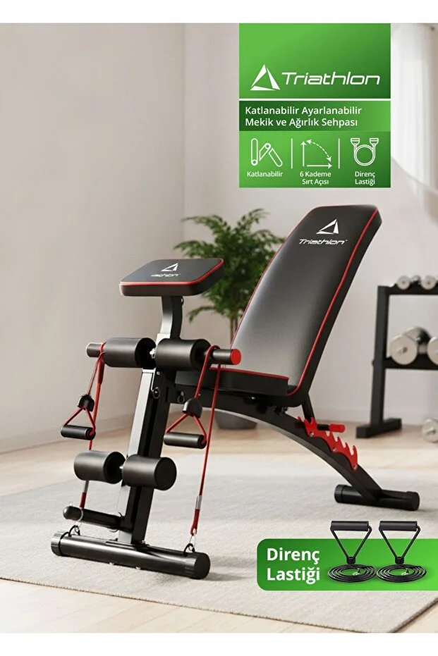  Katlanabilir Ayarlanabilir Mekik ve Ağırlık Sehpası