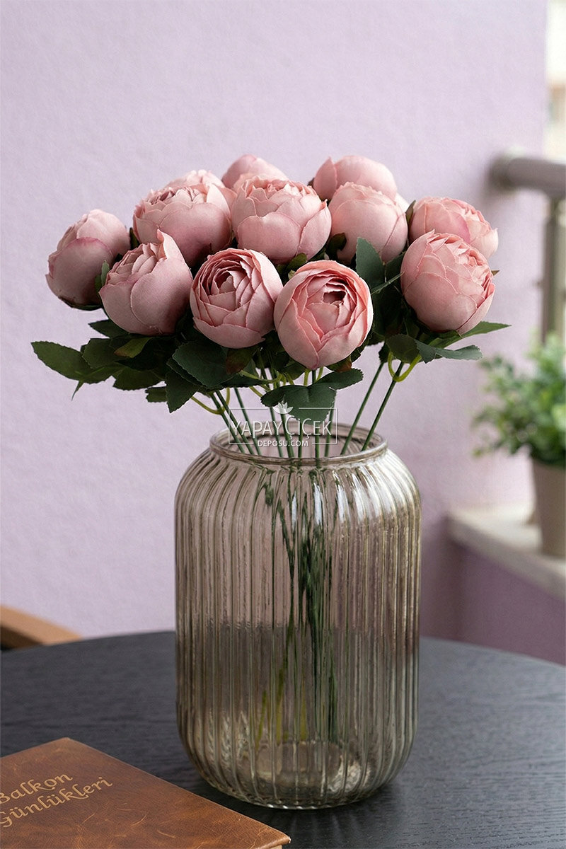 Yapay Çiçek 12li Şakayık Demeti 35 cm Gül Kurusu Yapay Çiçek 12li Şakayık Demeti 35 cm Gül Kurusu