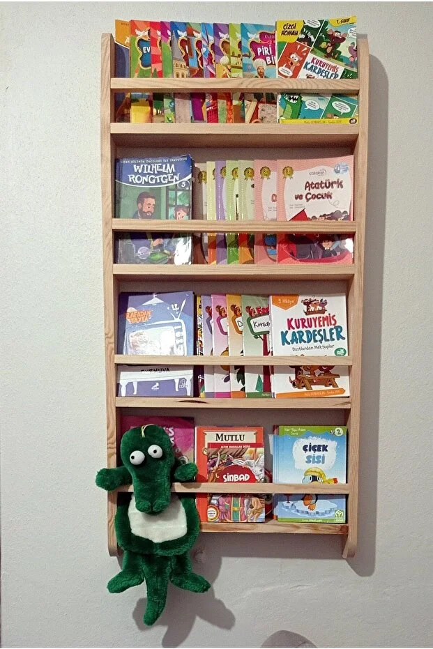Montessori Çocuk Odası Kitaplığı Ahşap Ham Verniksiz Doğal Kitaplık 100*50*9 Ahşap Kitaplık Montessori Çocuk Odası Kitaplığı Ahşap Ham Verniksiz Doğal Kitaplık 100*50*9 Ahşap Kitaplık