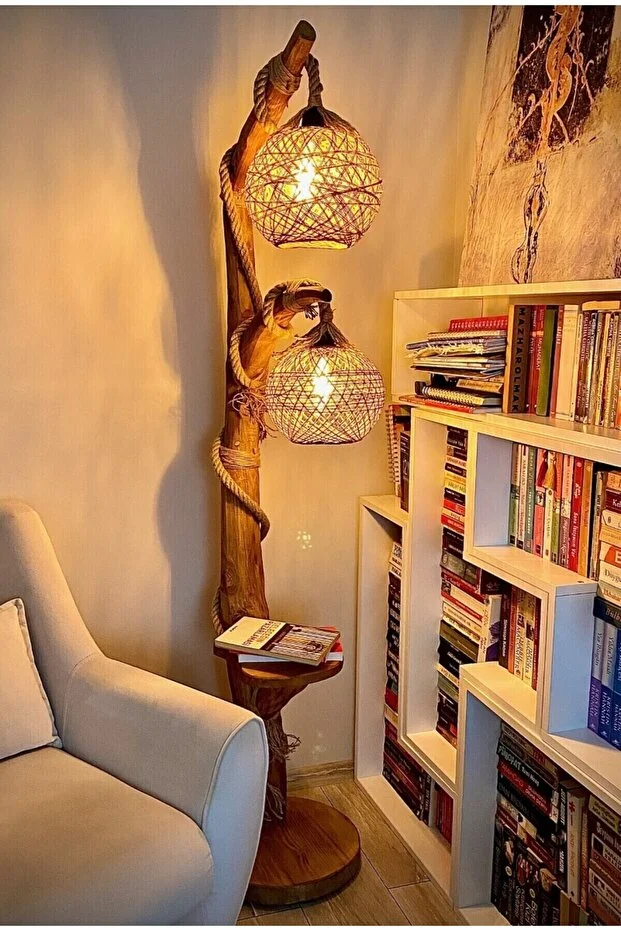 Ağaç Lambader 140 Cm Yalıkavak Serisi Doğal Ahşap Lambader Kütük Köşe Aydınlatma Ağaç Lambader 140 Cm Yalıkavak Serisi Doğal Ahşap Lambader Kütük Köşe Aydınlatma