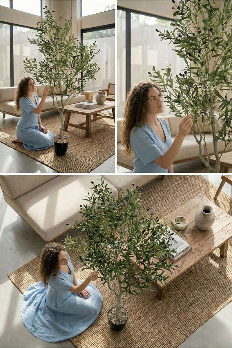 Yapay Ağaç İri Zeytin Ağacı 200 cm