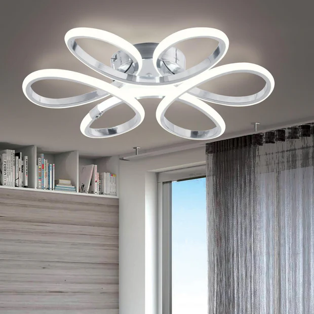 Linup Modern Gri Plafonyer Tavana Sıfır Beyaz Işık Salon Mutfak Yatak Odası Led Avize