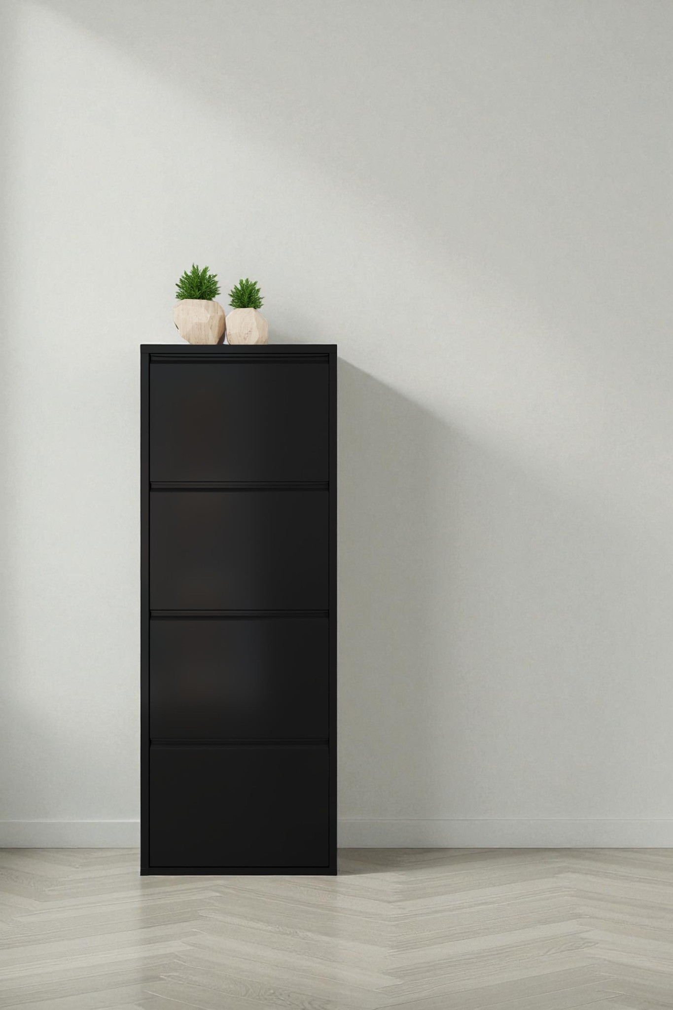 Dörtlü Metal Ayakkabılık Siyah Dörtlü Metal Ayakkabılık Siyah