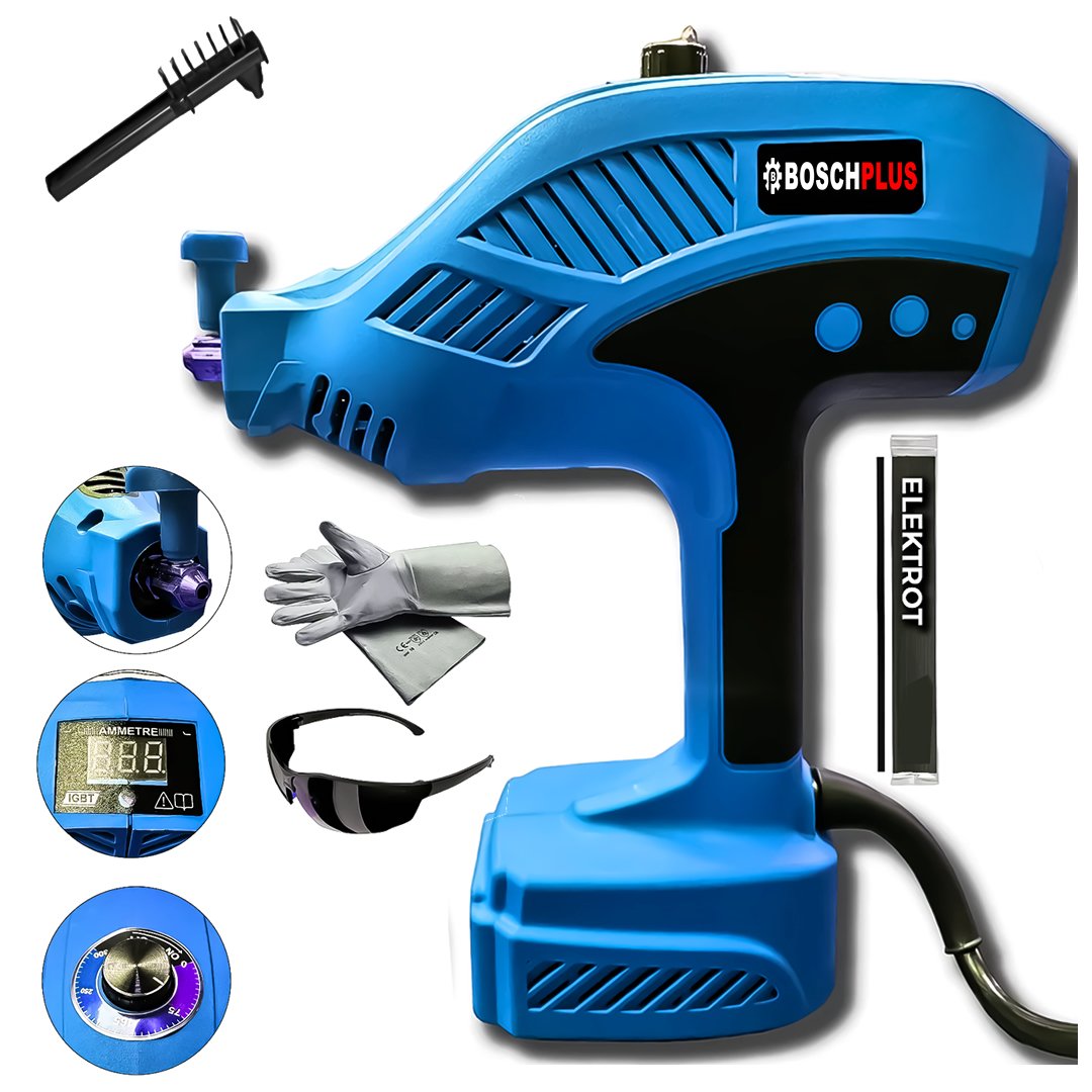 BoschPlus Elektrikli El Tipi İnvertör Arc Kaynak Makinesi (Mavi)