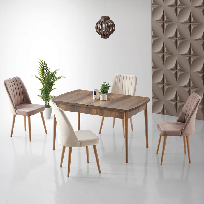 Barok Masa Takımı | Polo Sandalye | Babyface Kumaş | 4 Sandalye Barok Masa Takımı | Polo Sandalye | Babyface Kumaş | 4 Sandalye