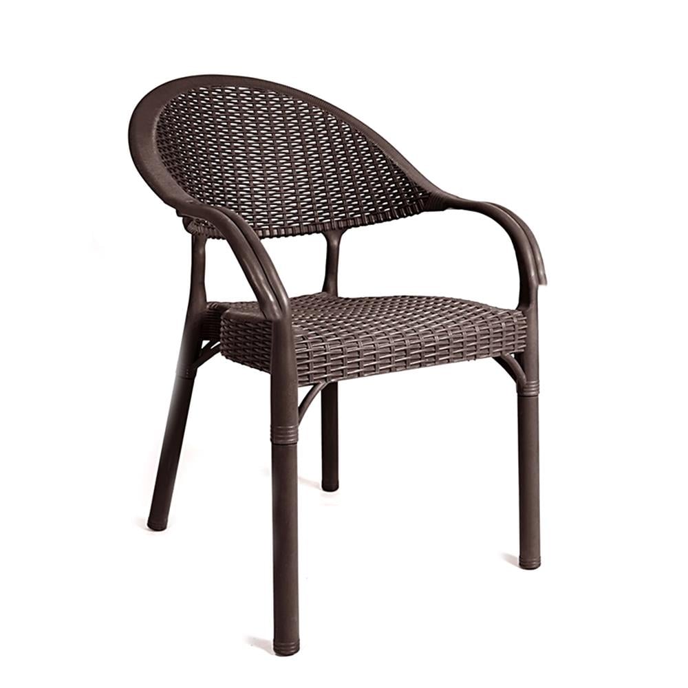 S Bambu Rattan Desenli Koltuk