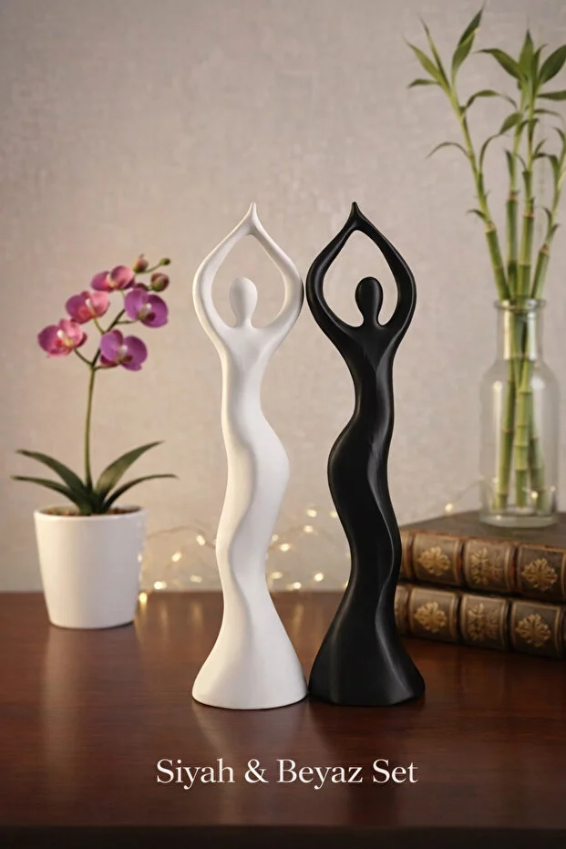 Siyah Beyaz Dekoratif Biblo Seti – Modern Minimal Salon Ofis Raf Dekoru Siyah Beyaz Dekoratif Biblo Seti – Modern Minimal Salon Ofis Raf Dekoru