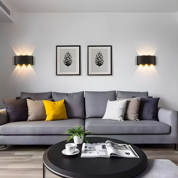 Proton 6W Siyah Çift Yönlü 3000K Günışığı Ledli Aplik