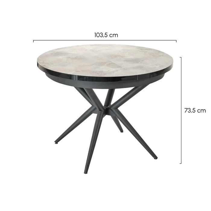 Fleksi Masa Takımı | Krem | Rubi Sandalye | Mensey Kumaş | 4 Sandalye