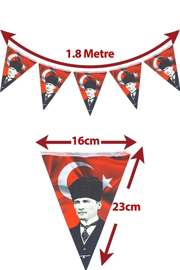 Ledli 23 Nisan Çocuk Bayramı Zincir Banner, Flama Bayrak Balon Süsleme Seti Okul Ev 19 Mayıs Süsleri