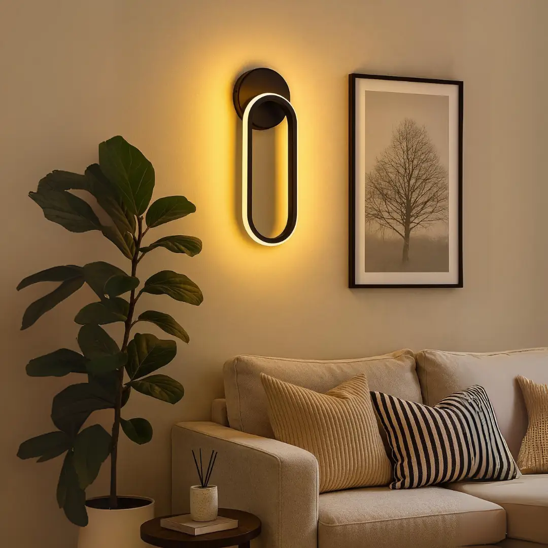 Hermes Siyah Mimari Tasarım Dekoratif Günışığı Ledli Aplik