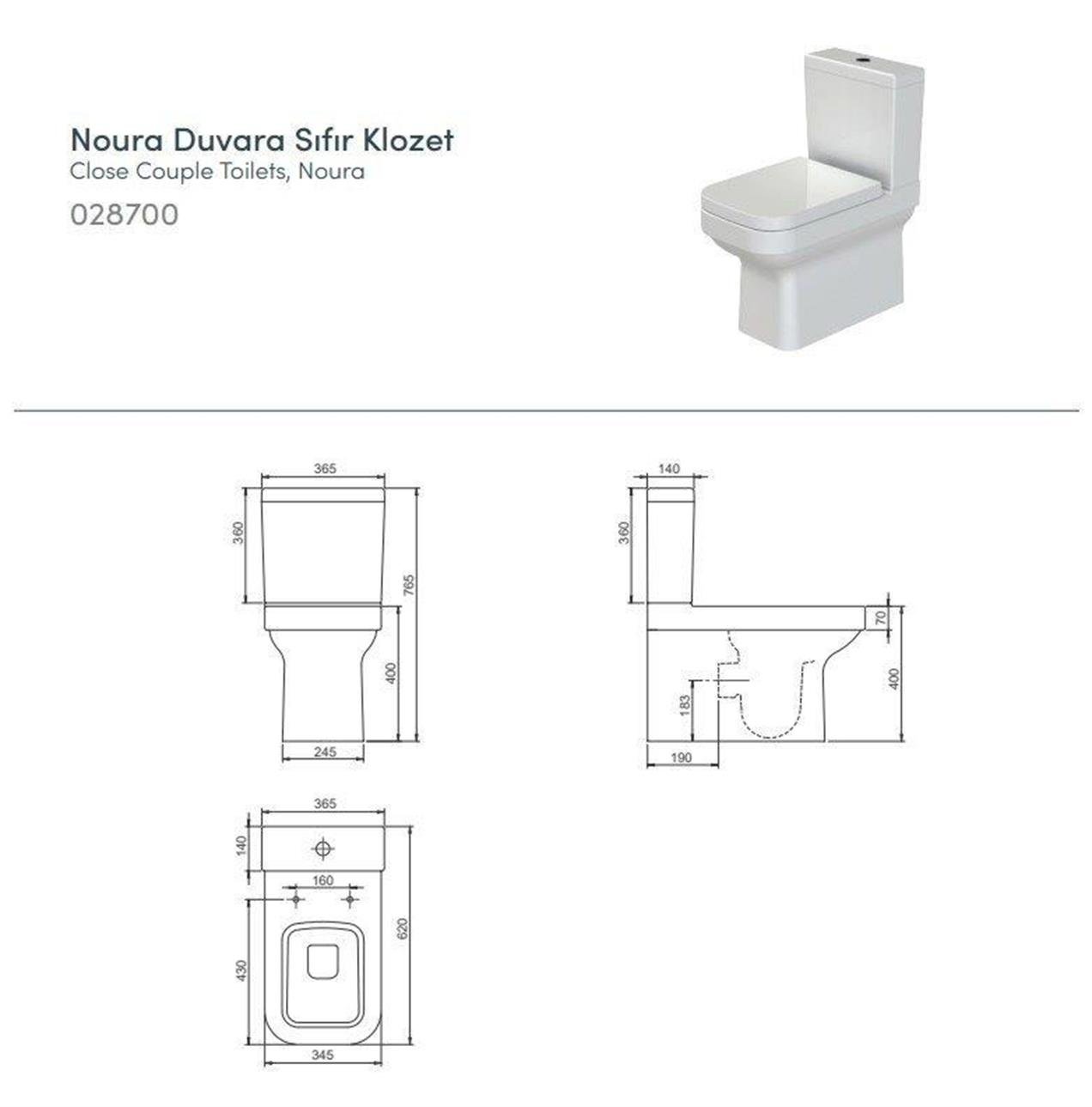 Turkuaz Noura Duvara Sıfır Klozet,Rezervuar,İç Takım ve UF Kapak Turkuaz Noura Duvara Sıfır Klozet,Rezervuar,İç Takım ve UF Kapak