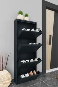 Dörtlü Metal Ayakkabılık Antrasit 