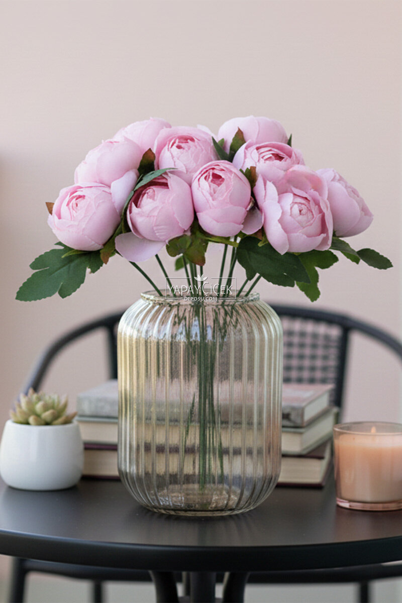 Yapay Çiçek 12li Şakayık Demeti 35 cm Lila