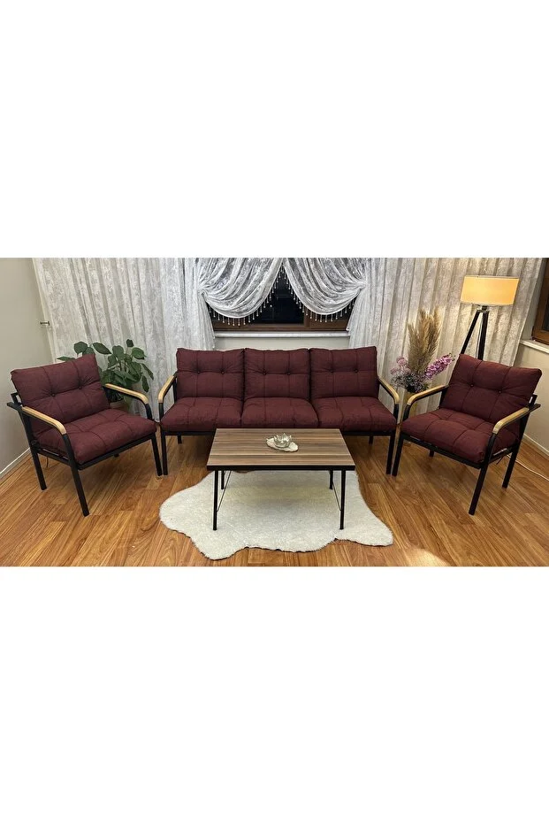 Style Home Erciyes Balkon, Bahçe, Cafe - Metal Kanepe Koltuk Takımı - 3 1 1 Sehpa Style Home Erciyes Balkon, Bahçe, Cafe - Metal Kanepe Koltuk Takımı - 3 1 1 Sehpa