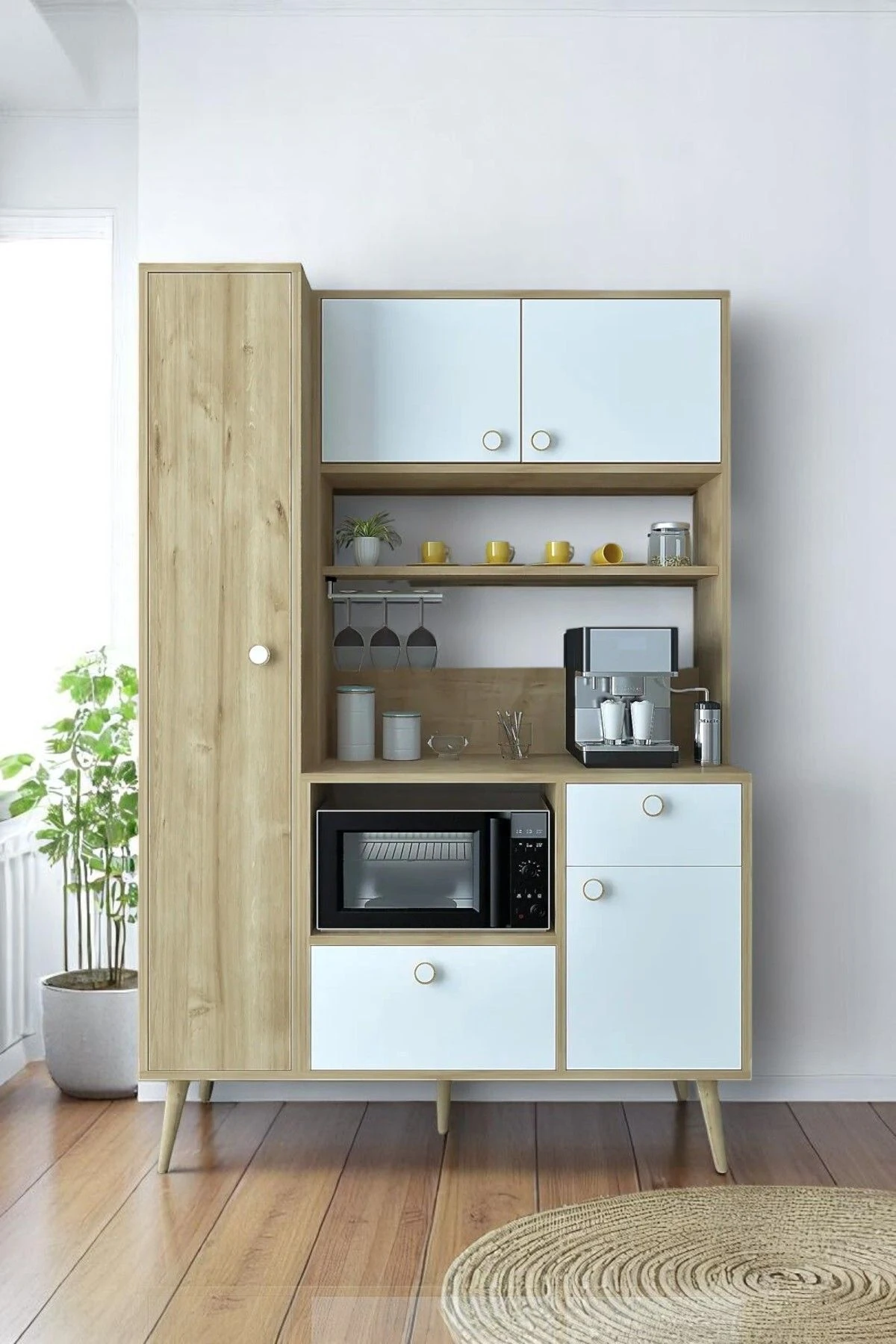 Colombia Kahve Köşesi / Çok Amaçlı Dolap / Airfryer Dolabı / Mutfak Organizeri Colombia Kahve Köşesi / Çok Amaçlı Dolap / Airfryer Dolabı / Mutfak Organizeri