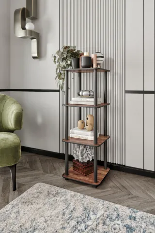 4 Katlı Dekoratif Kare Kitaplık 4 Katlı Dekoratif Kare Kitaplık