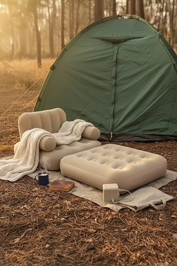 Kendi kendine Şişen Otomatik Tek Kişilik Şişme Koltuk