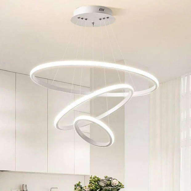 Robin 3'lü Gri Beyaz Ledli Modern Avize Robin 3'lü Gri Beyaz Ledli Modern Avize