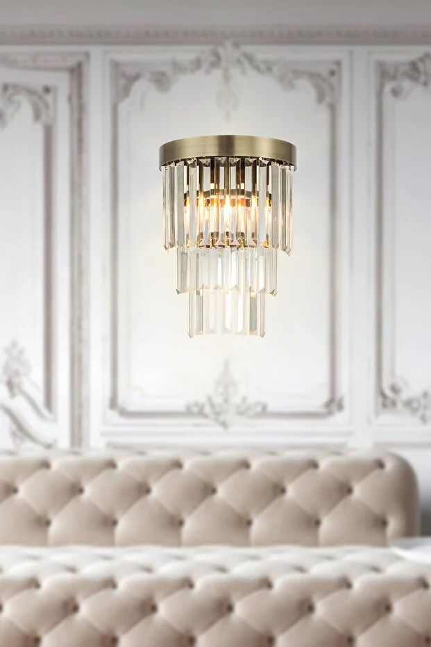 Desina Kristal Taşlı Lüks Aplik - (eskitme Kaplama)